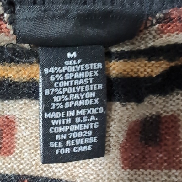 Rue 21 Geometric Aztec Print Cardigan Sweater Open Front Knit Long Sleeve Medium - Picture 5 of 5